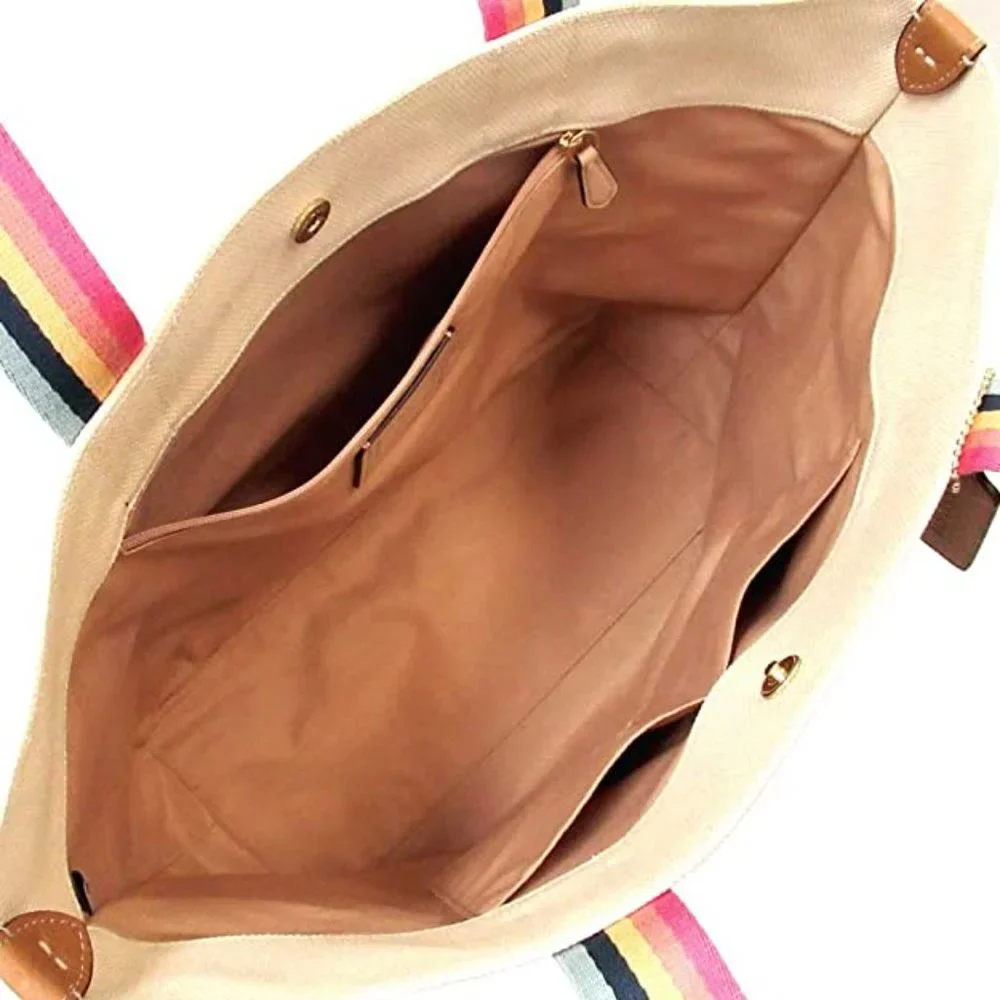 Coach Tote With Dreamy Veggie Horse And Carriage Natural Multi - Picture 9 of 16